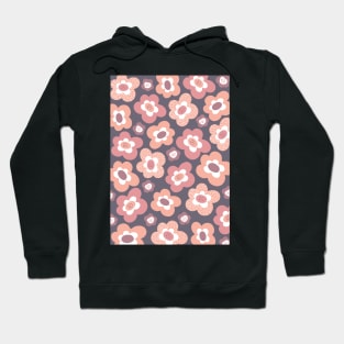 Funky Floral Pattern in Pink and Lavender Hoodie